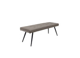 Ava Taupe Faux Leather Bench